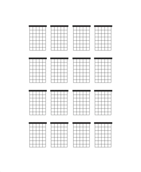 Free Printable Blank Guitar Chord Chart Pdf