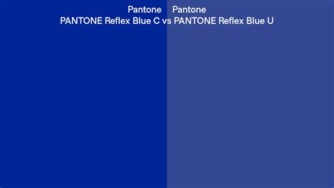 Pantone Reflex Blue C Vs Pantone Reflex Blue U Side By Side Comparison