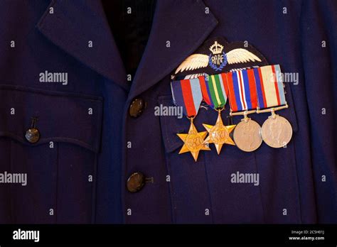 Four World War Ii Service Medals On A Royal Australian Air Force