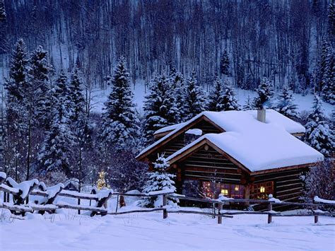 Winter Cottage Desktop Wallpaper Pertaining To Christmas Cottage