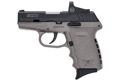 Sccy Cpx 2 9mm Pistol With Gray Frame And Red Dot Sportsmans Outdoor