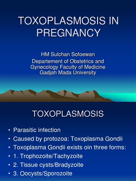 Toxoplasmosis In Pregnancy Epidemiology Earth And Life Sciences