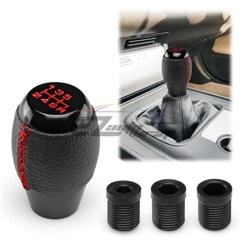 Black 6 Speed Stick Shift Knob Weighted Manual Gear Shifter Jdm