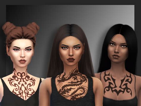 20 Different Unisex Chest Tattoos For Your Sims Download