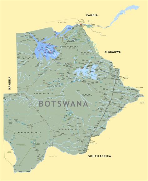 Map Of Botswana Safari365