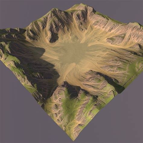 Mountain Maps Terrain 3d 3ds Terrain Map Visualisation
