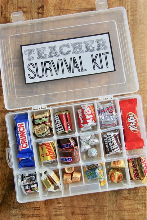 teacher survival kit with free printable smashed peas and carrots