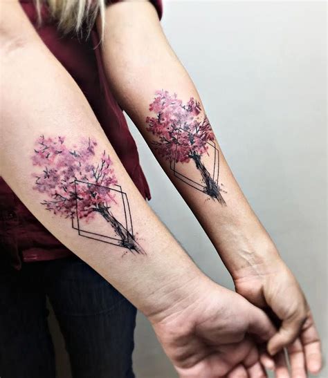 Cool Matching Tree Tattoo © Tattoo Artist Yeliz Ozcan Tattoos For