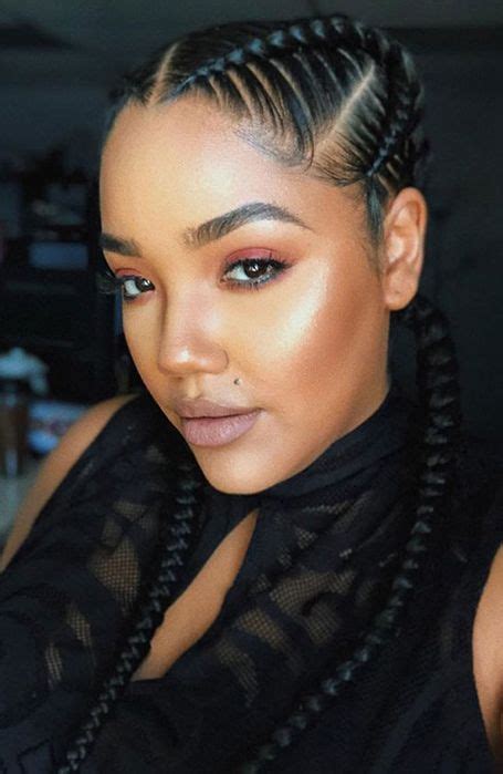 When i straighten my hair, i work from the bottom up, sectioning off layers. 21 Cool Cornrow Braid Hairstyles You Need To Try ...