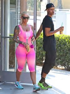 Amber Rose In Pink Spandex Body Suit 04 Gotceleb