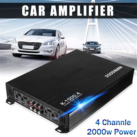 2000w 4 Channel Car Amplifier Speaker Vehicle Amplifier Power Stereo