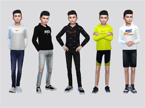 Athletic Sweatshirts Boys By Mclaynesims At Tsr Sims 4 Updates