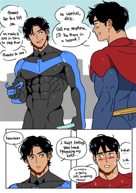 Dick Grayson Nightwing Superboy And Jonathan Kent Dc Comics And 2