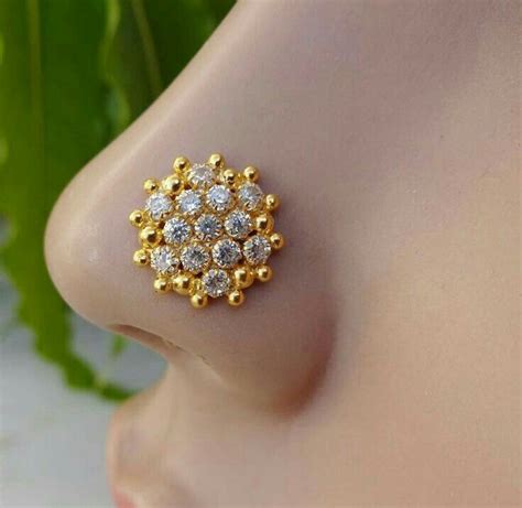 Nose Ring Designs In Gold For Female Nose Pins Designs Pressing