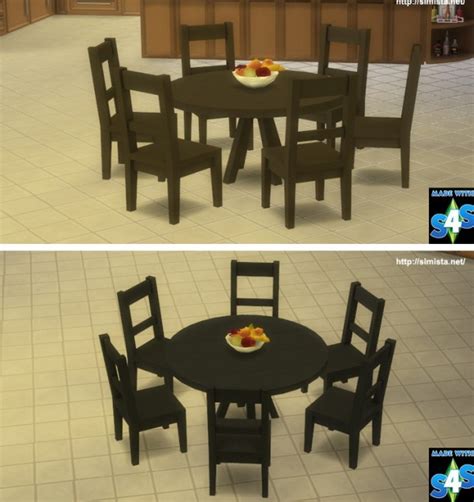 Simista Six Seat Round Dining Table • Sims 4 Downloads