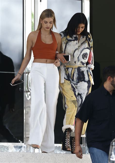 Kylie Jenner And Hailey Baldwin Out Shopping In Miami 12062015