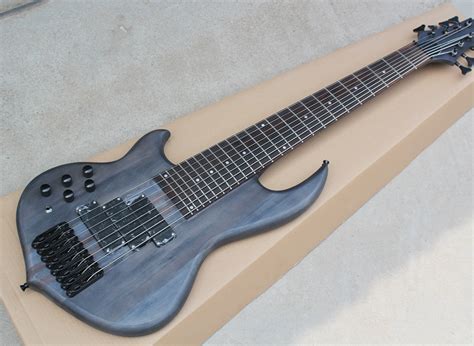 Matte Black Left Handed Electric Bass Guitar With Rosewood Fretboard