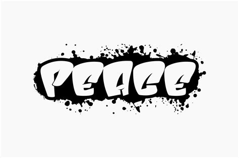 Peace Graffiti Graphic By Berridesign · Creative Fabrica