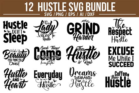 Hustle Svg Bundle Buy T Shirt Designs