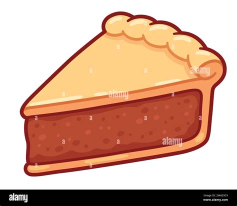 Cute Cartoon Meat Pie Drawing Simple Hand Drawn Pie Slice With Ground Beef Filling Isolated