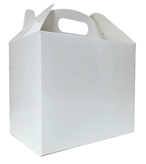 Pack Of 10 Gable Boxes 17x10x14cm Glossy White