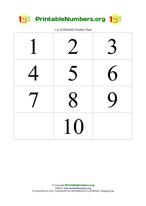 8 Best Images Of Printable Numbers From 1 10 Large Printable Numbers