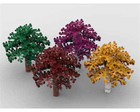 Lego Moc Colorful Trees For Modular Models By Gabizon Rebrickable