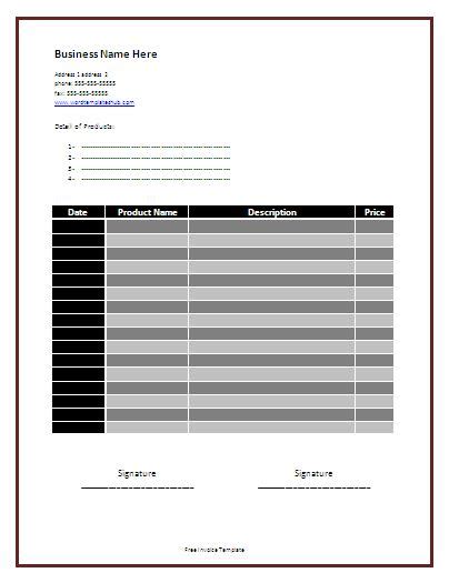 Download free sample packs, loops & sounds. Product Invoice Templates | 9+ Free Printable Excel, Word ...