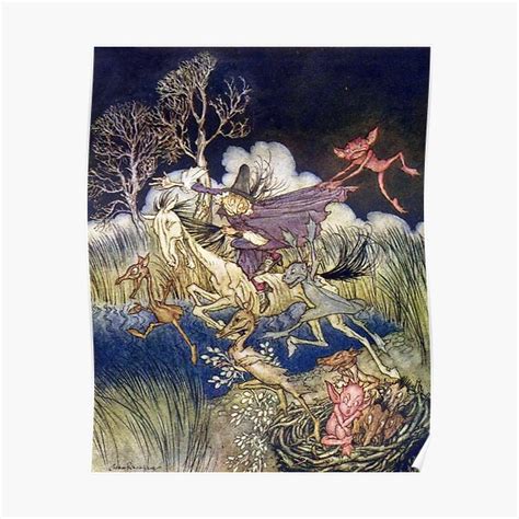 Sleepy Hollow Witch Arthur Rackham Poster For Sale By