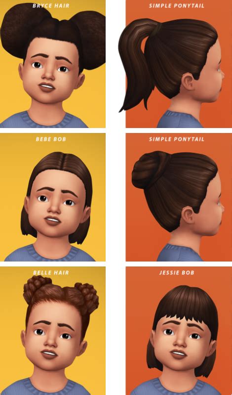 Toddler Hair Dump Recolored Sims 4 Sims Hair Sims 4 Toddler Vrogue