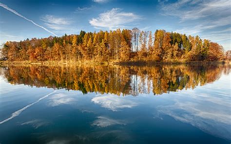 Trees Lake Reflection Autumn Wallpapers Hd Desktop And Mobile