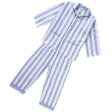 Organic Cotton Blue Boys Candy Stripe Pyjamas Organic Baby Clothes