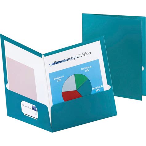 Oxford Oxf5049561 Metallic Two Pocket Folders 25 Box Teal