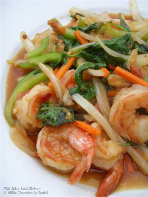 Edible Obsession Thai Spicy Basil Shrimp