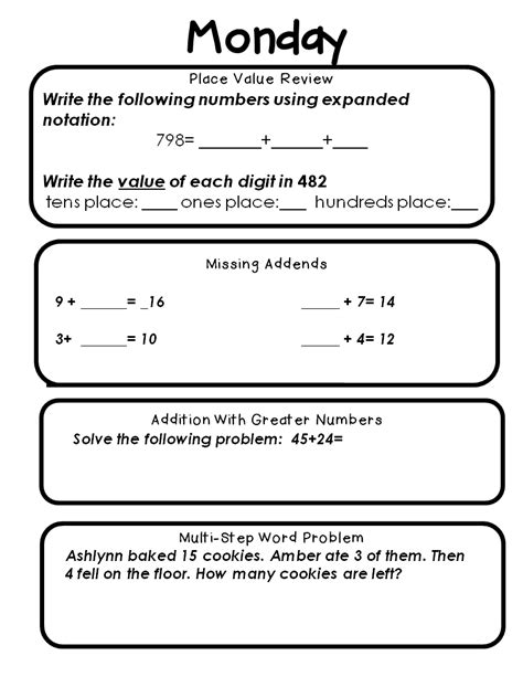 17 Worksheets For 4th Grade Morning Work