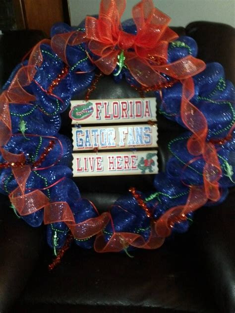 Florida Gator Wreath I Created For One Of My Best Friends Florida