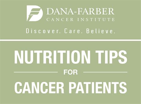 Five Nutrition Tips For Cancer Patients Infographic Dana Farber