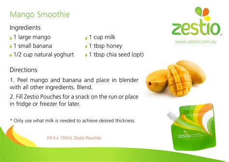 Mango Smoothie Recipe Zestio