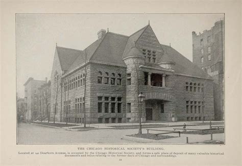 1902 Chicago Historical Society Building Cobb Print Original Histori