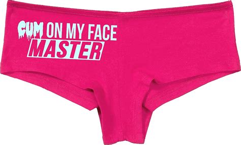 knaughty knickers cum on my face master cumslut cumplay hot pink underwear at amazon women s