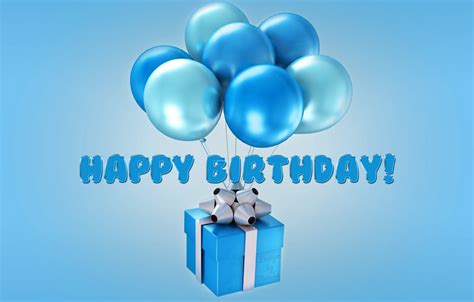 Wallpaper Balloons Birthday Happy Birthday Blue Balloons Design By