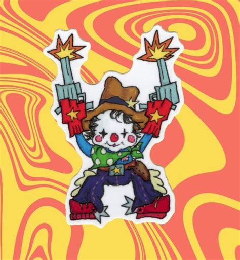 Cowboy Clown Guns Sticker Etsy
