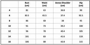 Sizing Guide By Brand Dress For A Night