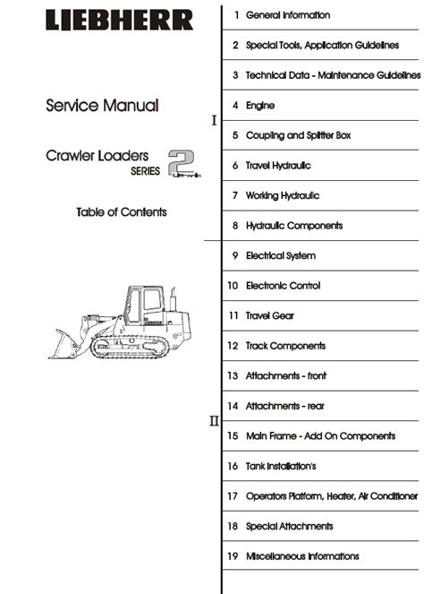 Liebherr Crawler Loaders Series 2 Litronic Service Manual PDF