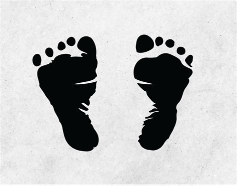 Baby Footprint Vinyl Decal footprint vinyl newborn baby gift | Etsy