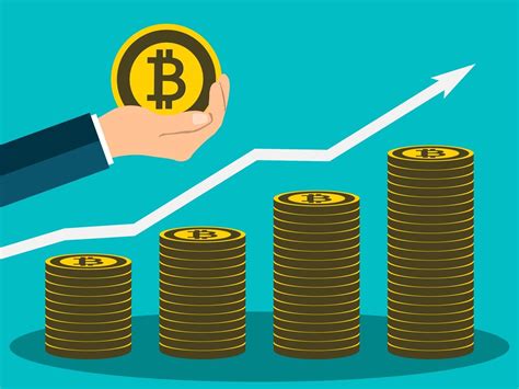 Business Bitcoin Concept Growth Chart Hand Holdinggive A Medal Bitcoin