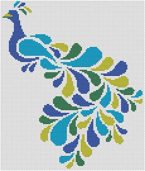 abstract peacock cross stitch pattern bird cross stitch chart cross stitch patterns cross