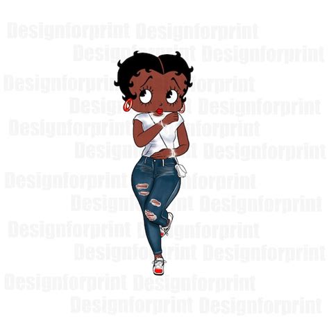 Betty Boop Betty Boop Png Black Betty Boop Black Betty Boop Etsy Finland