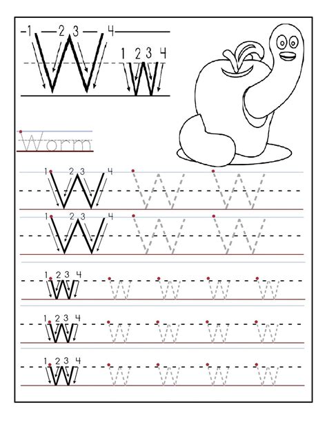 Color and trac e number pages. Preschool Alphabet Worksheets | Activity Shelter