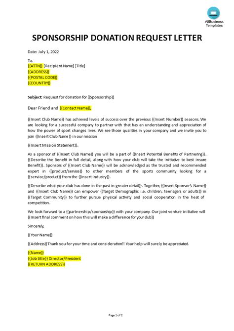 💣 Corporate Sponsorship Letter Sample Request Letter For Sponsorship 2023 01 05